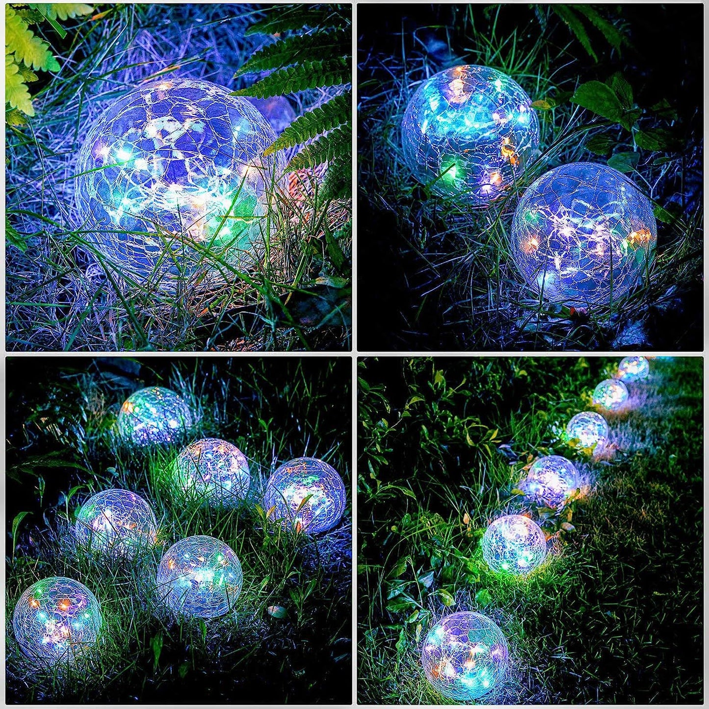 Solar Crackle Ball Light for Garden Decoration