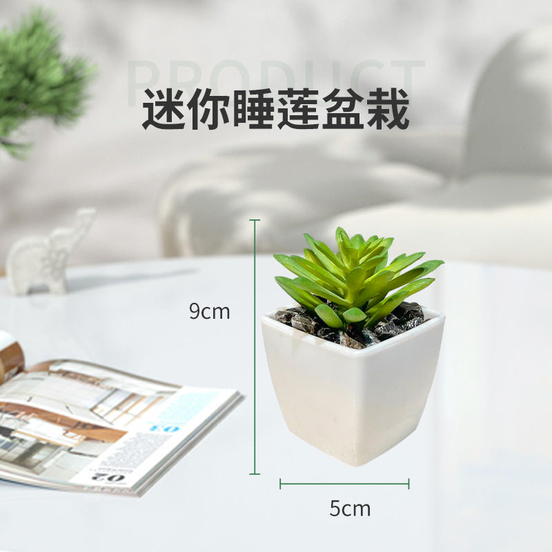 Miniature Faux Succulent Cactus Indoor Plant Pot