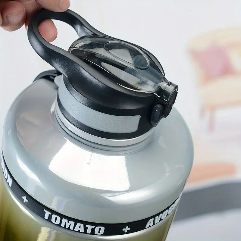 Gradient Color 2200ml Leak-proof Water Bottle with Rope