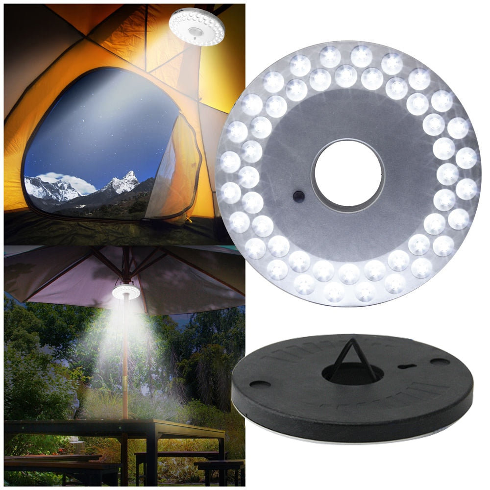 Outdoor Camping Tent Light with 48 LEDs and Batteries