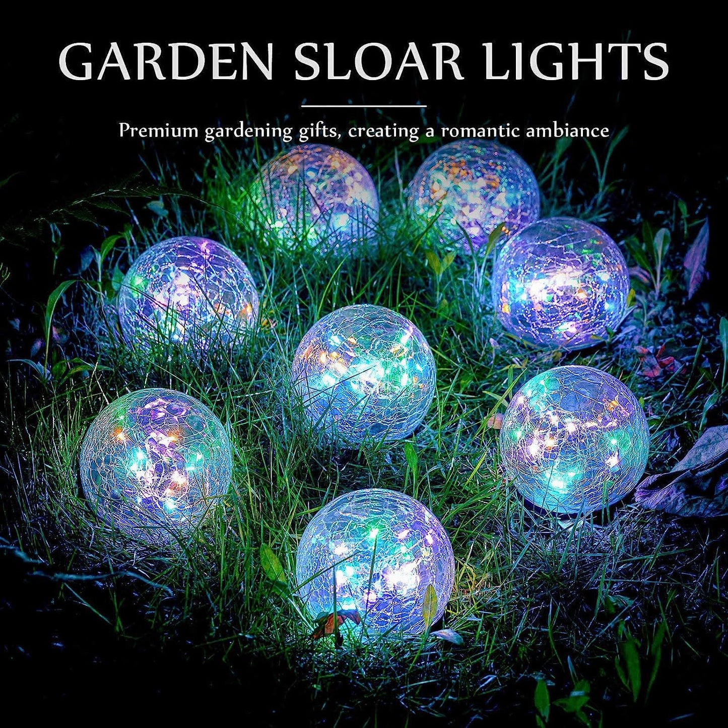 Solar Crackle Ball Light for Garden Decoration