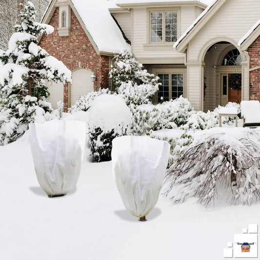 Pack of 2 White Winter Plant Covers 31.6x47 inch Freeze Protection Plant Winter