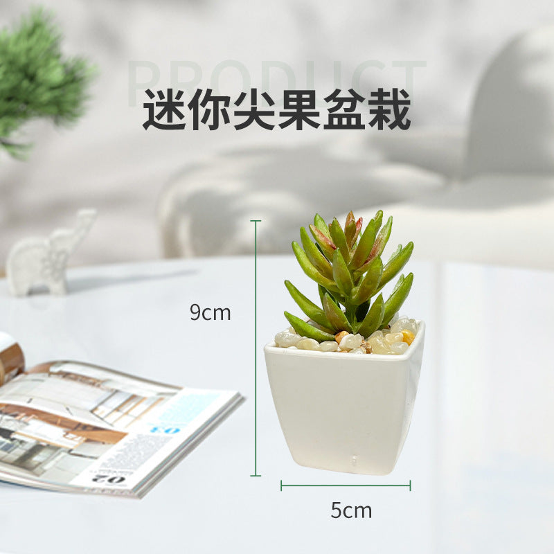 Miniature Faux Succulent Cactus Indoor Plant Pot