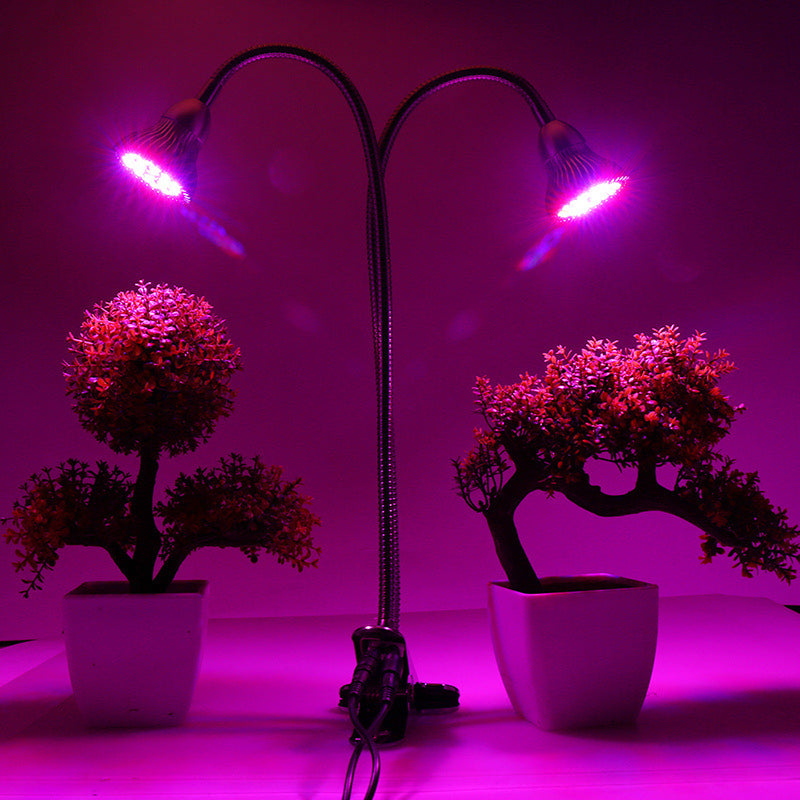 Dual-Head Full Spectrum Plant Grow Light with Switches